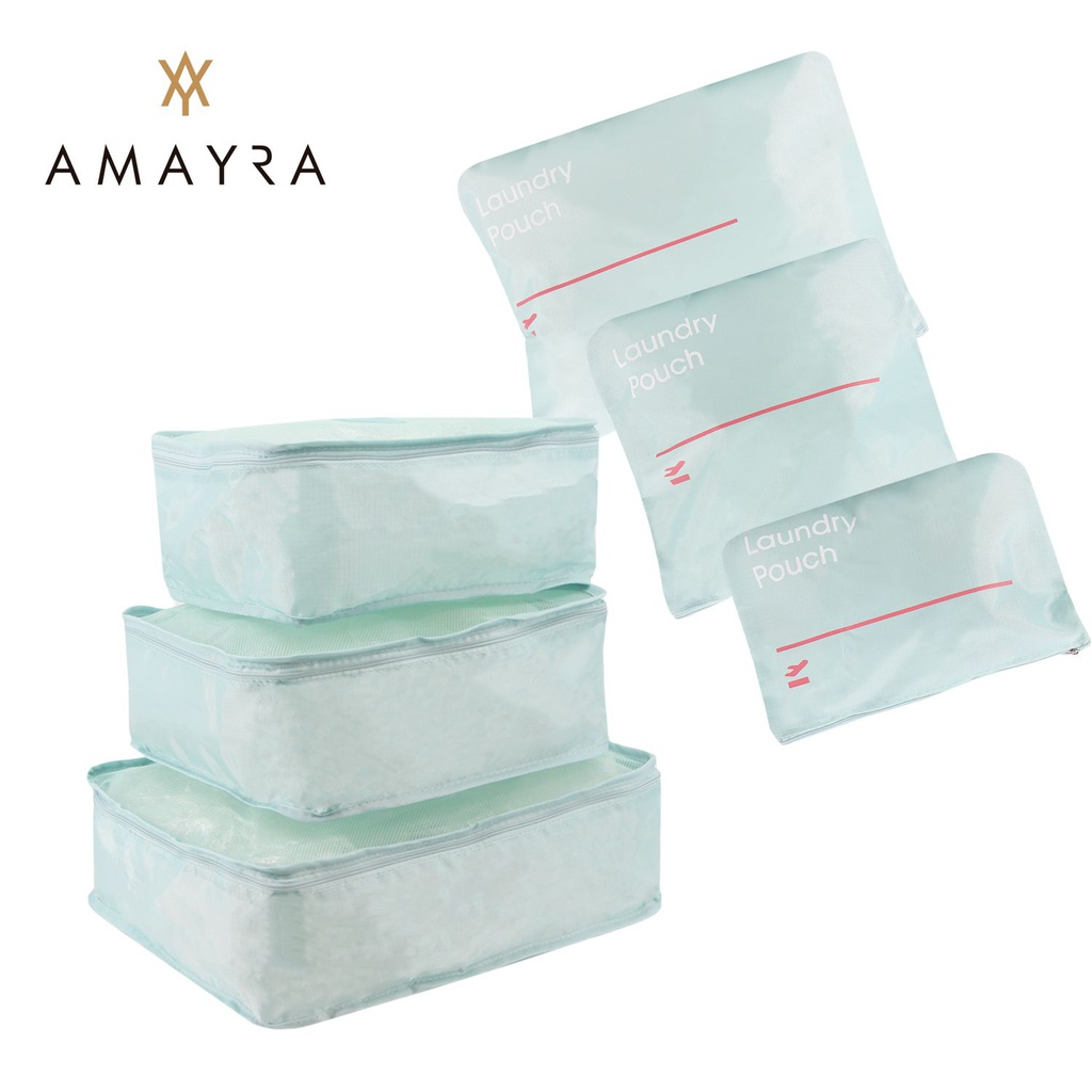 ORGANIZADOR DE VIAJE AMAYRA 67.101R X6 VERDE AGUA