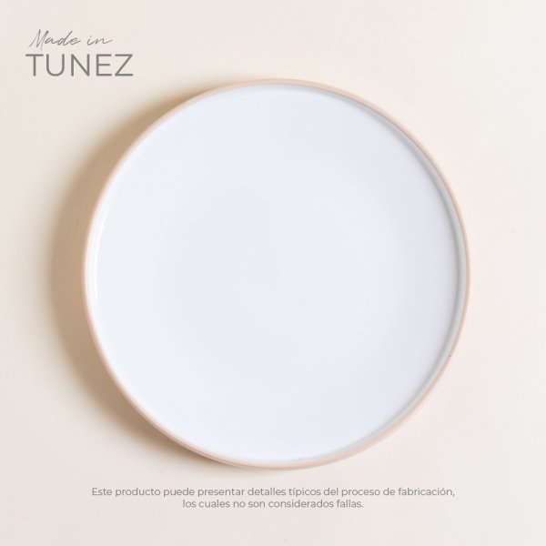 PLATO PLAYO TOZEUR TERRA BLANCO 26CM 0521175