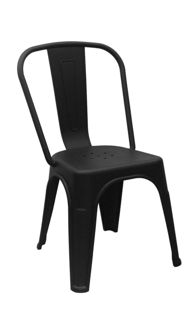 SILLA GARDEN LIFE TOLIX POLIPROPILENO APILABLE NEGRA