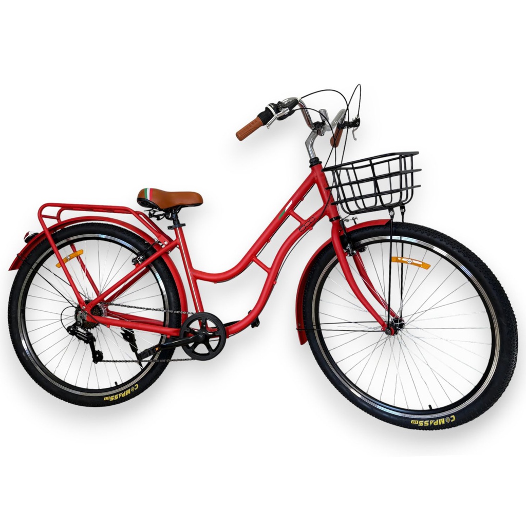 BICICLETA FIAT S06Q R29 7 VEL ROJA URBANA