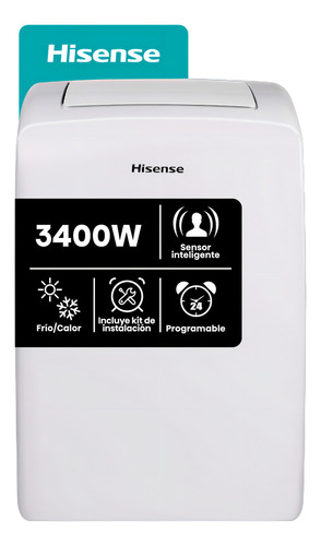 AIRE ACONDICIONADO PORTATIL HISENSE AP12HR4SEJS00PI 3400W FRIO/CALOR
