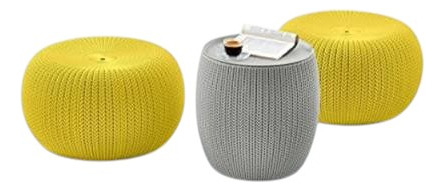 SET MESA RATONA 2 PUFF KETER COZY V2 YELLOW