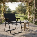 SILLON KERMIT JLL-0822 PLEGABLE ACERO NEGRO