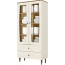 CRISTALERA HENN LIZ C230-129 2 PUERTAS OFF WHITE/NATURE