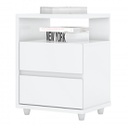 MESA DE LUZ HENN CAMPECHE D07-10 2 CAJONES BLANCO