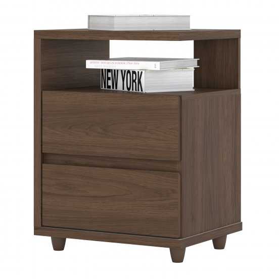 MESA DE LUZ HENN CAMPECHE D07-130 2 CAJONES BLANCO