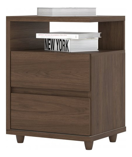 MESA DE LUZ HENN CAMPECHE D07-130 2 CAJONES CASTAÑO