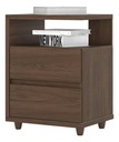 MESA DE LUZ HENN CAMPECHE D07-130 2 CAJONES CASTAÑO