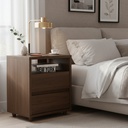 MESA DE LUZ HENN CAMPECHE D07-130 2 CAJONES CASTAÑO