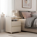 MESA DE LUZ HENN CAMPECHE D07-139 2 CAJONES OFF WHITE