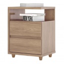 MESA DE LUZ HENN CAMPECHE D07-198 2 CAJONES JEQUITIBA BRILLO