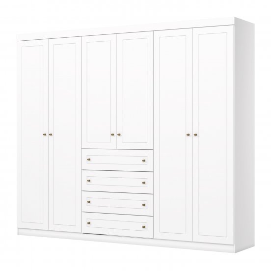 ROPERO HENN AMERICANO D205-05 6 PUERTAS BLANCO