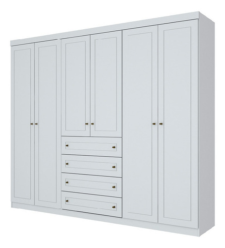 ROPERO HENN AMERICANO D205-05 6 PUERTAS BLANCO