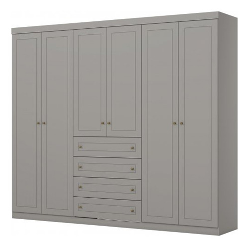 ROPERO HENN AMERICANO D205-131 6 PUERTAS GRIS