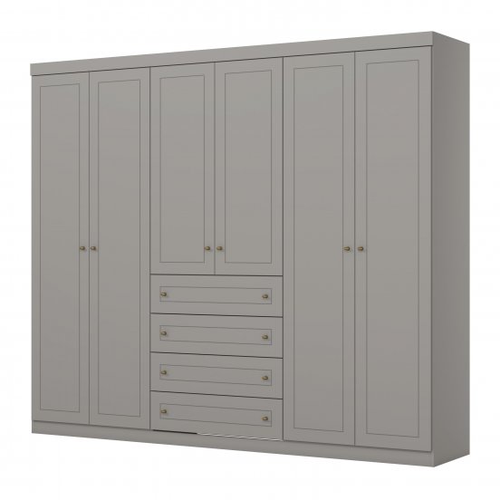 ROPERO HENN AMERICANO D205-131 6 PUERTAS GRIS