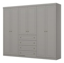 ROPERO HENN AMERICANO D205-131 6 PUERTAS GRIS