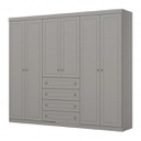 ROPERO HENN AMERICANO D205-131 6 PUERTAS GRIS