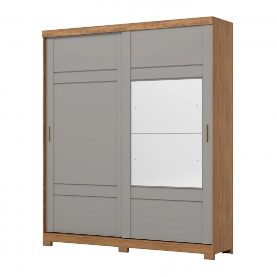 ROPERO HENN VERG D239-166 2 PUERTAS NATURAL/GRIS