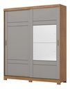 ROPERO HENN VERG D239-166 2 PUERTAS NATURAL/GRIS
