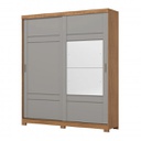 ROPERO HENN VERG D239-166 2 PUERTAS NATURAL/GRIS