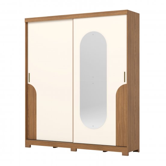 ROPERO HENN TALLES D335-127 2 PUERTAS NATURAL OFF WHITE