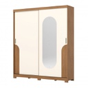 ROPERO HENN TALLES D335-127 2 PUERTAS NATURAL OFF WHITE
