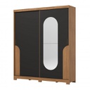 ROPERO HENN TALLES D335-215 2 PUERTAS NATURAL NEGRO