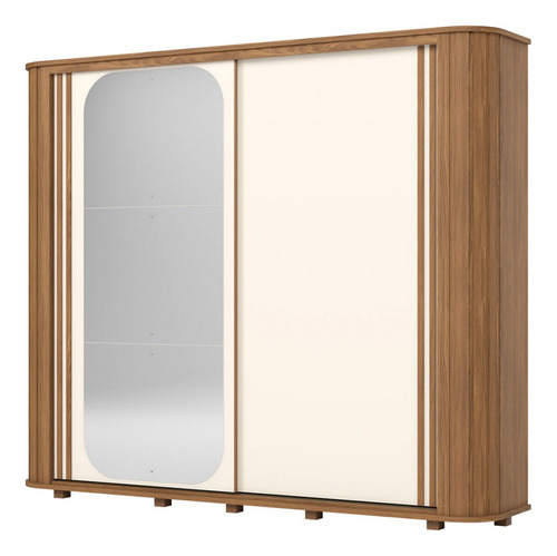 ROPERO HENN MOZZATE D340-202 2 PUERTAS OFF NAT OFF WHITE NEGRO