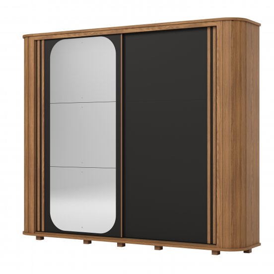 ROPERO HENN MOZZATE D340-202 2 PUERTAS OFF NAT OFF WHITE NEGRO