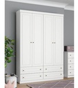 ROPERO HENN AMERICANO I113-05 4 PUERTAS BLANCO