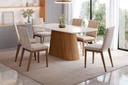 MESA HENN OLIVIA SC116-127 1.60 C/VIDRIO NATURAL/OFF WHITE