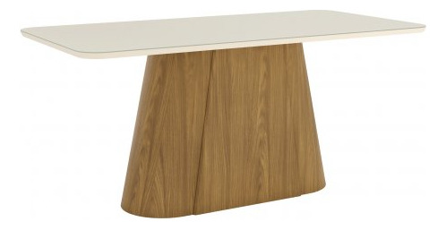 MESA HENN OLIVIA SC120-127 1.80 C/VIDRIO NATURAL/OFF WHITE
