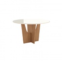 MESA HENN VERTICE SC131-127 1.40 REDONDA C/VIDRIO NATURE/OFF WHITE
