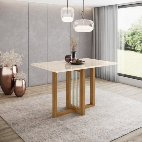 MESA HENN NATALI SC73-127 1.20 C/VIDRIO NATURE/OFF WHITE