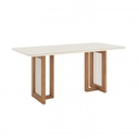 MESA HENN YARA SC81-127 1.80 C/VIDRIO NATURE/OFF WHITE
