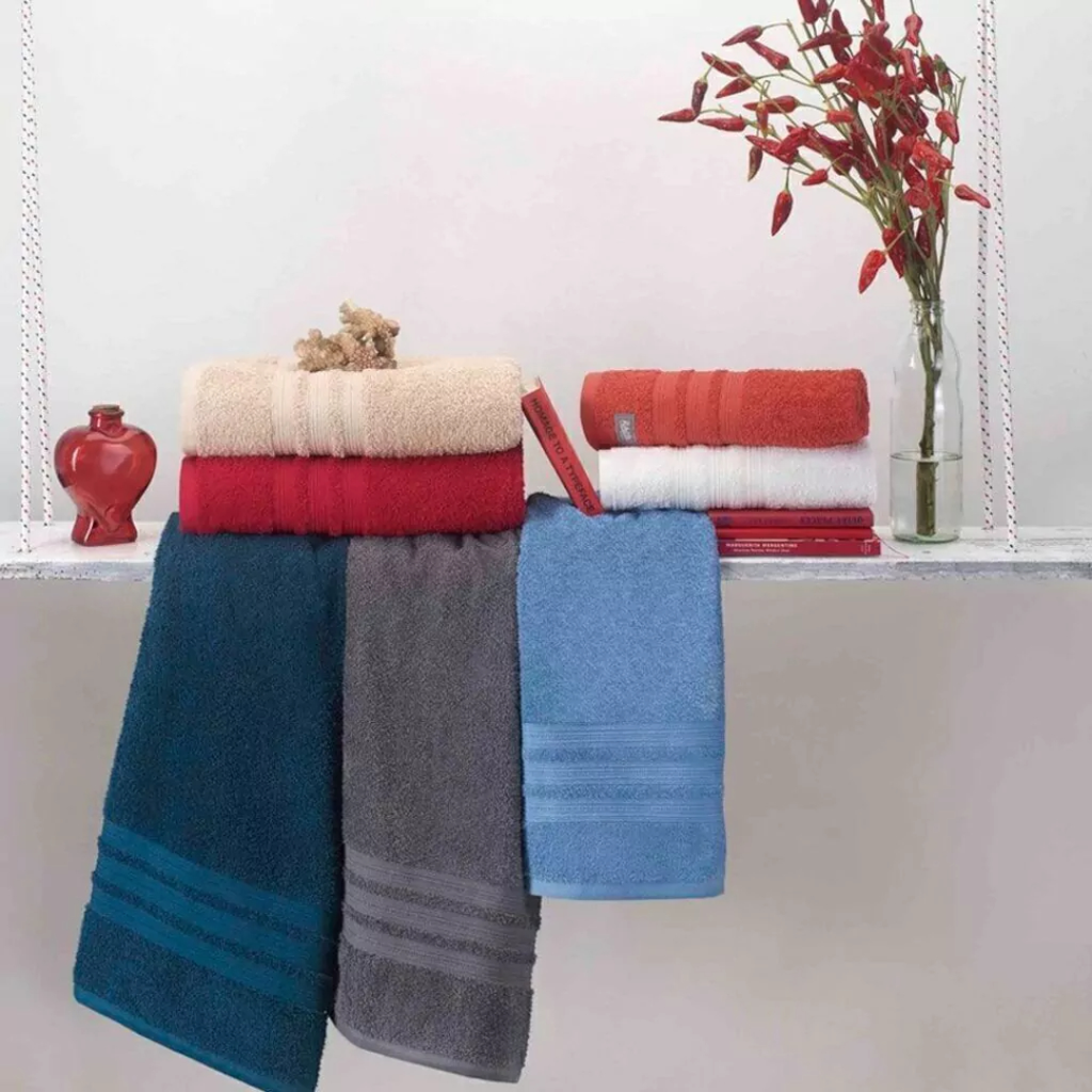 JUEGO TOALLA Y TOALLON PALETTE BOSTON ORQUIDEA