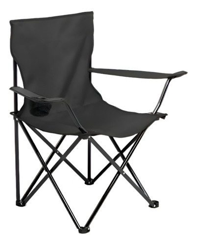 SILLA PLEGABLE DIRECTOR TLH-8032 CON POSA VASOS NEGRO