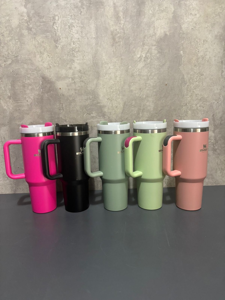 VASO TERMICO 1200ML  CON SORBETE PLASTICO YQ10001