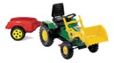 TRACTOR A CADENA BIEMME FARMER 1360 CON PALA Y REMOLQUE ROJO