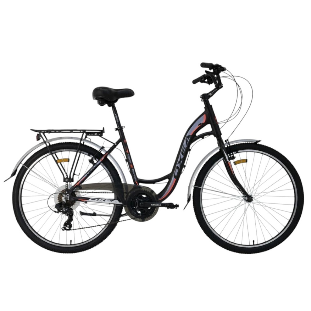 BICICLETA OXEA CAMPUS R26 NEGRO ROJO