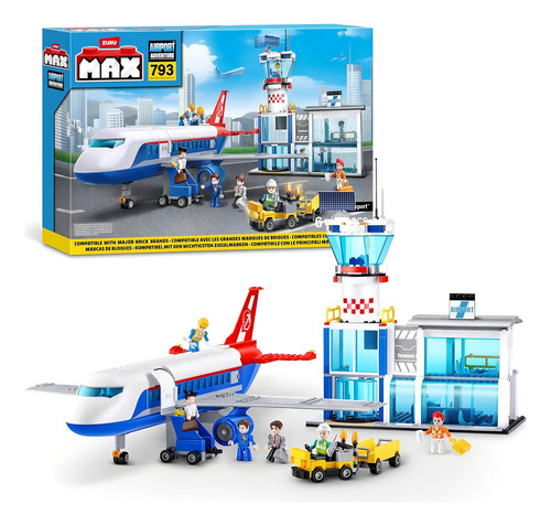 JUEGO DE CONSTRUCCION BLOQUES ZURU MAX CITY BOX AEROPUERTO – 793 PIEZAS 7644