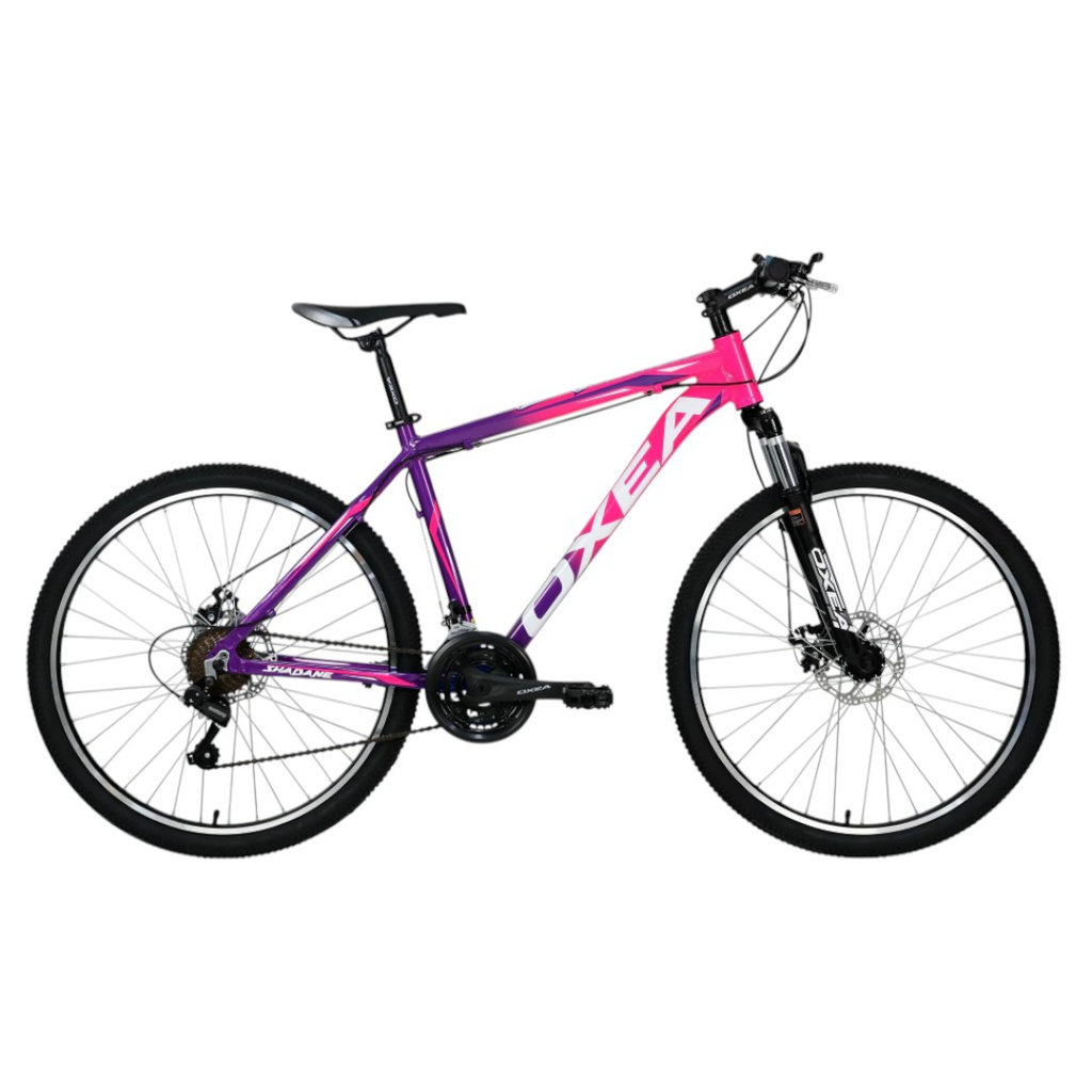 BICICLETA OXEA SHADANE R26 TALLE M FUCSIA BLANCO LILA