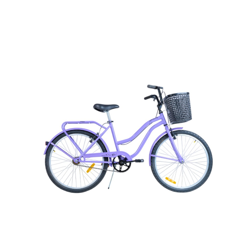 BICICLETA ENRIQUE MELODY R24 DAMA C/CANASTO LILA
