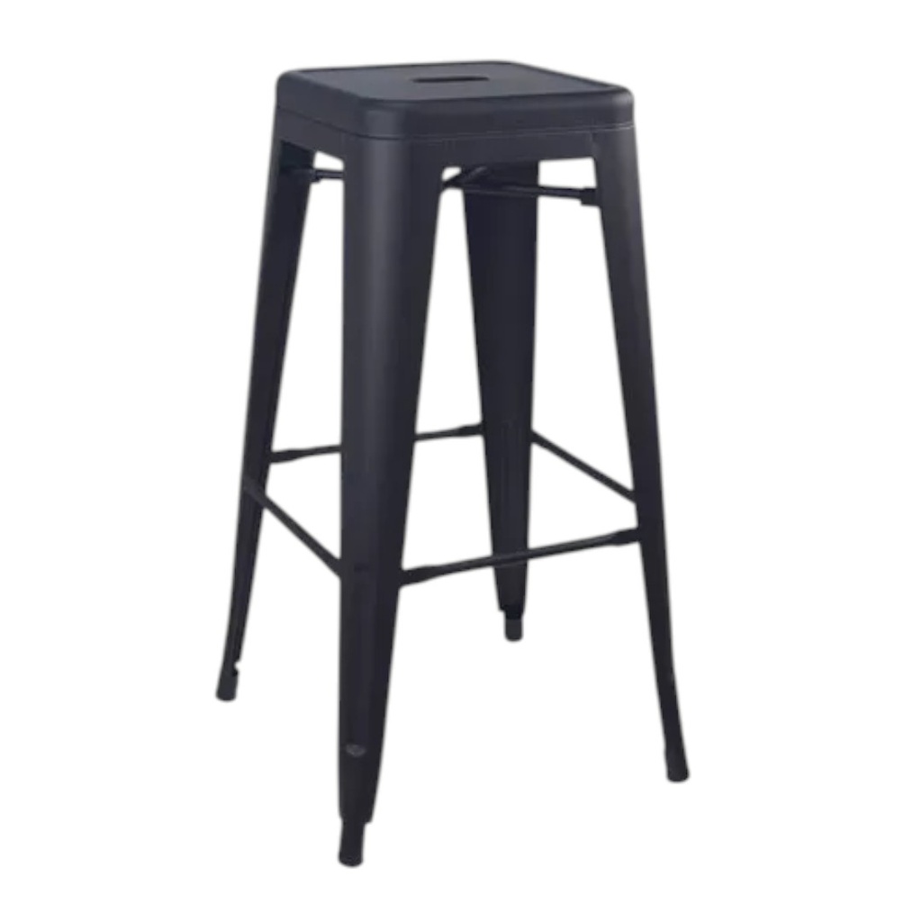 BANQUETA UTILE TOLIX ACERO 76 CM NEGRO MATE