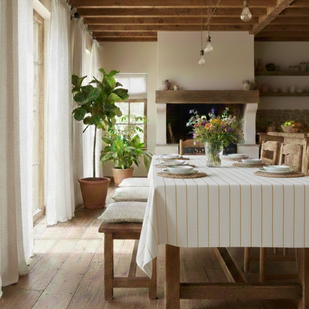 MANTEL BLANKERY TUSOR DORADO 2.5M BH091