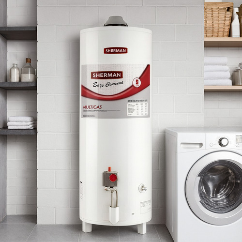 TERMOTANQUE A GAS SHERMAN TPGP080MSH13 MULTIGAS PIE 80L SH