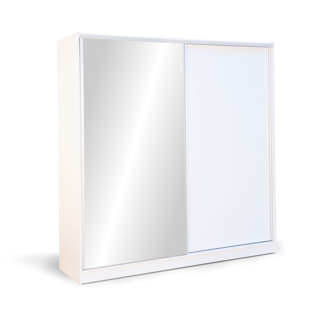 VESTIDOR CAON BLANCO1.80 C/PUERTA ESPEJO  BLANCO 1243+1285