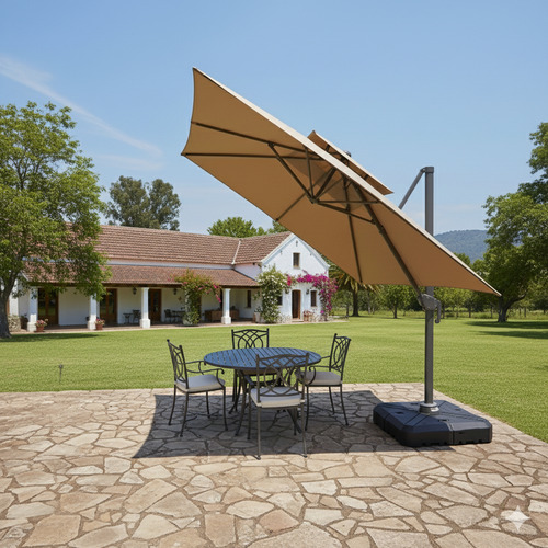 SOMBRILLA DELHI DL-31 3X3 CUADRADA LED SOLAR