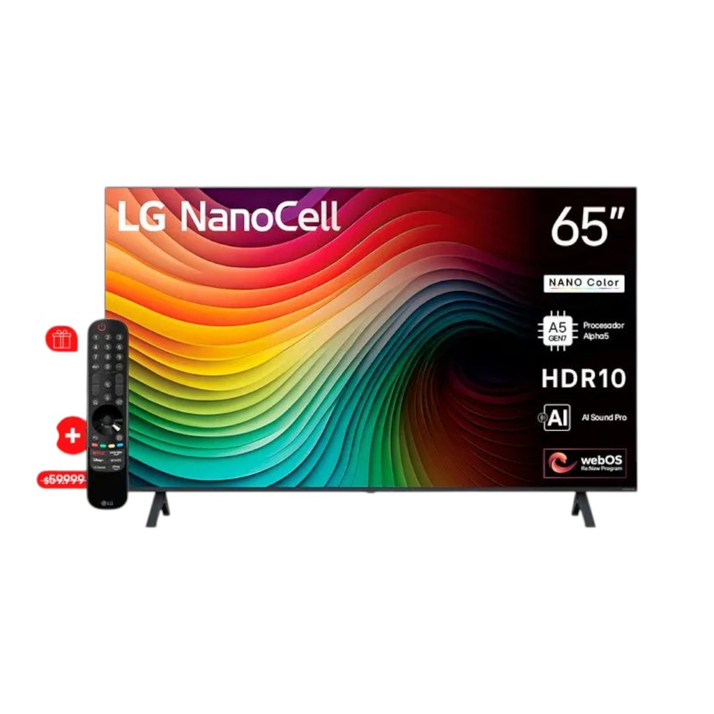 SMART TV LG 65" 65NANO80TSA NANOCELL ULTRA HD AI THINQ