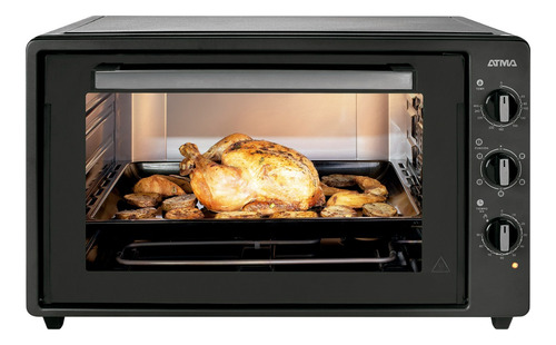 HORNO ELECTRICO ATMA HGCAB6024PI GRILL 60L NEGRO